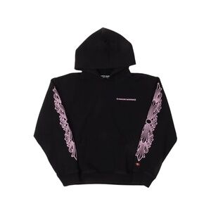 Chrome Hearts Pink Floral USA Matty Boy Black Hoodie